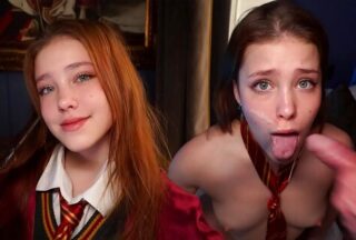 Modest red-haired girl is ready to suck even after anal